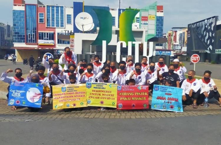 Putus Mata Rantai Covid-19 di Medan, Perguruan Pencak Silat Merpati Putih Medan-Deli Bagikan 1.500 Masker