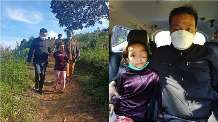 Wakil Bupati Humbahas Bawa Anak Penderita Pembengkakan Bola Mata Berobat Ke Rumah Sakit