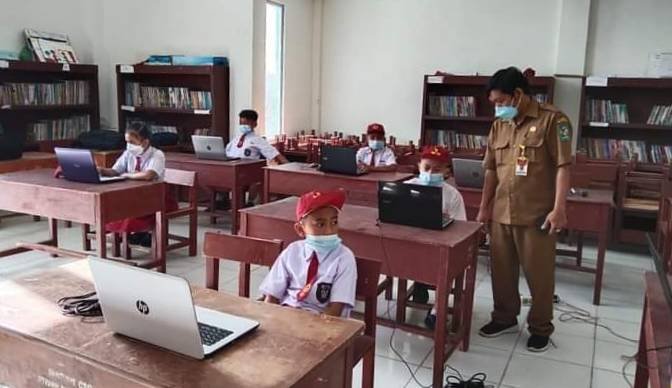 SDN 091316 Unggulan Raya Gelar Simulasi ANBK