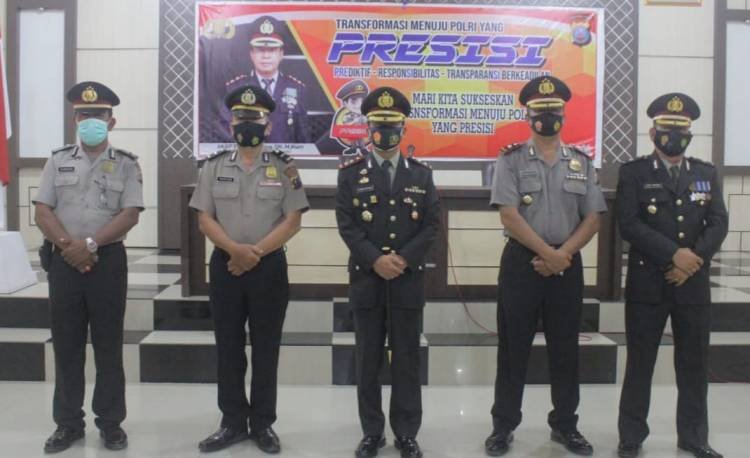 AKBP Robin Simatupang Pimpin Upacara Korps Raport Kenaikan Pangkat 3 Personel Polres Sergai