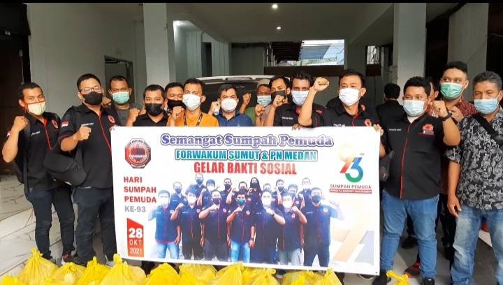 Peringati Hari Sumpah Pemuda, Forwakum Sumut dan PN Medan Gelar Bakti Sosial 