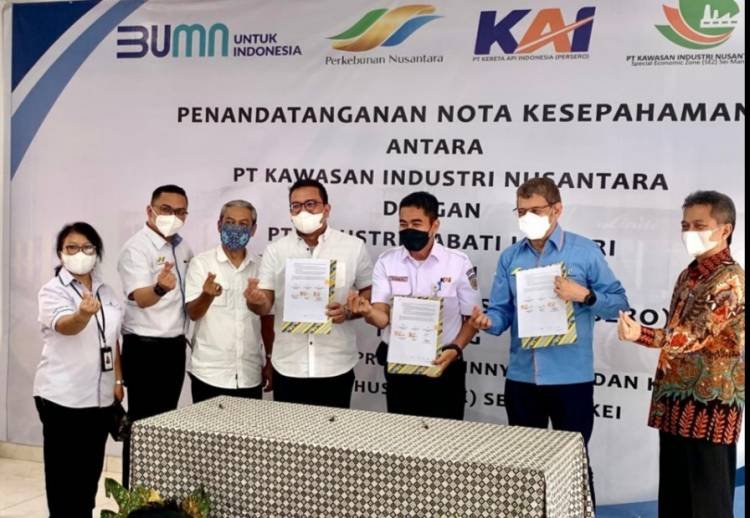 PT Kinra Tandatangani Nota Kesepahaman dengan PT KAI Kerjasama Pengangkutan CPO