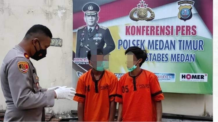 Polsek Medan Timur Bekuk 2 Pelaku Spesialis Pencuri Ban Mobil