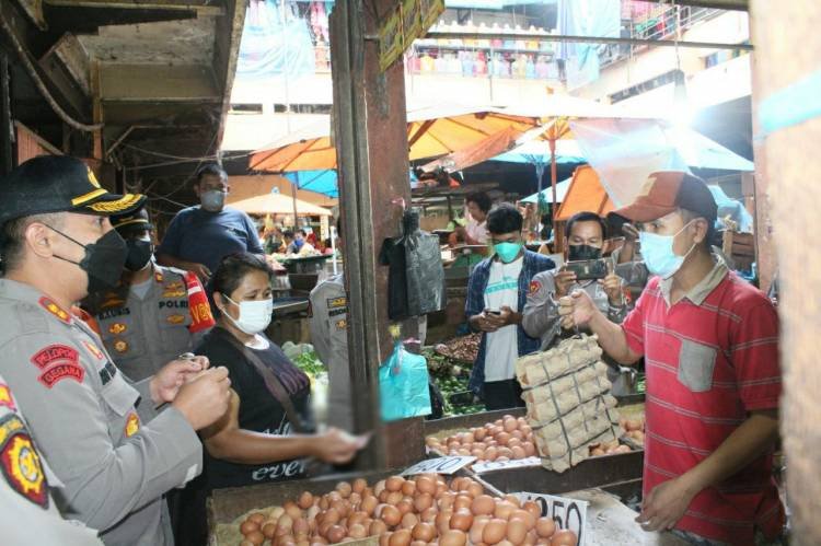 Ciptakan Kondusifitas, Kapolres Blusukan di Pasar Horas Pematangsiantar