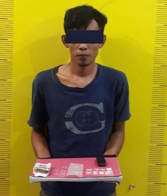 Nyambi Jual Sabu, Seorang Sales Air Minum Diringkus Sat Narkoba Polres Asahan