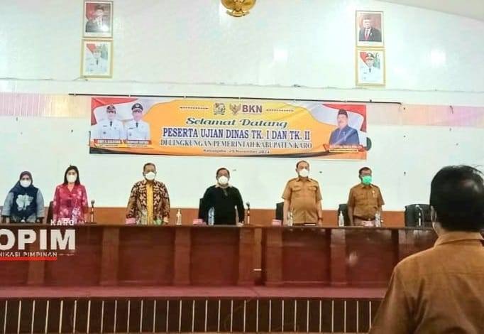 Sekda Karo Buka Ujian Dinas dan Kenaikan Pangkat