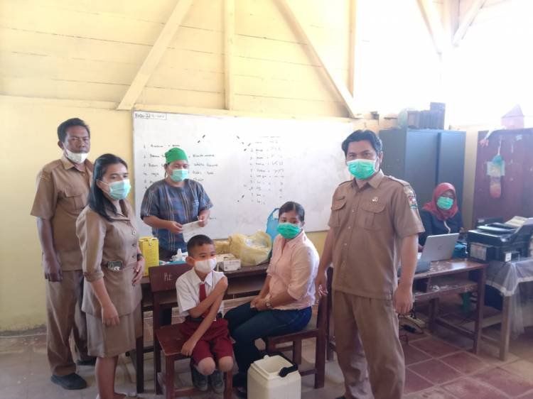 317 Pelajar SD di Tigabinanga Divaksin 