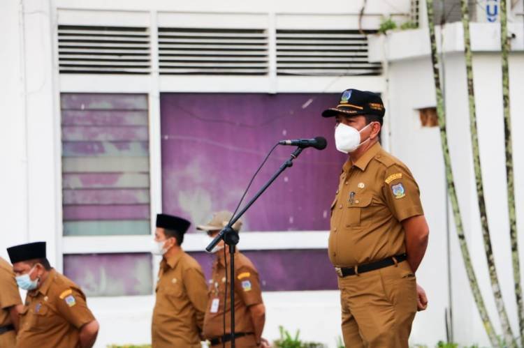 Apel Perdana 2022, Sekdako Tebingtinggi Minta Absensi Finger Print Diaktifkan