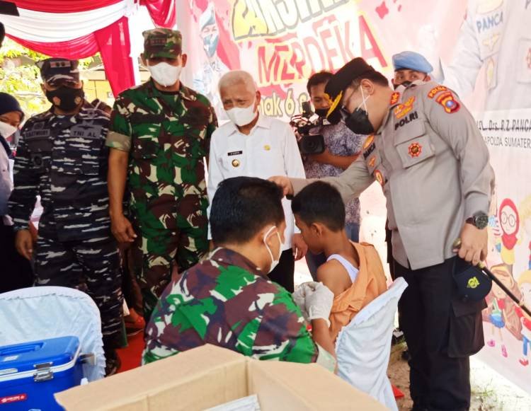 Vaksinasi Sukses, Kapolda Sumut Puji Bupati dan Kapolres Asahan 