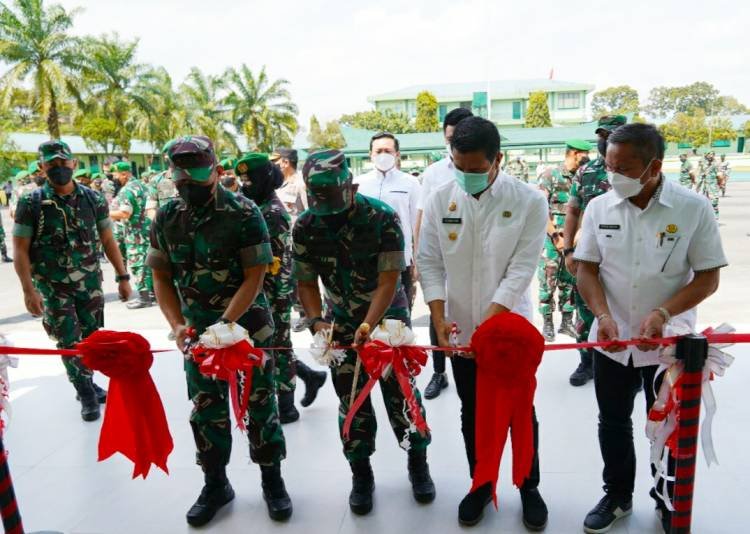 Pangdam l/BB Resmikan Aula Pantai Timur Makorem 022/PT