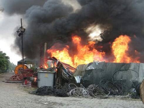 Gudang PLN Binjai Terbakar