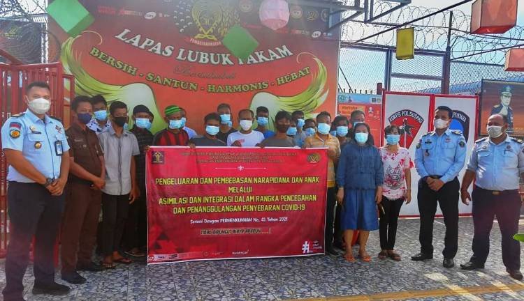 24 Napi Lapas Lubukpakam Dikeluarkan Asimilasi di Rumah