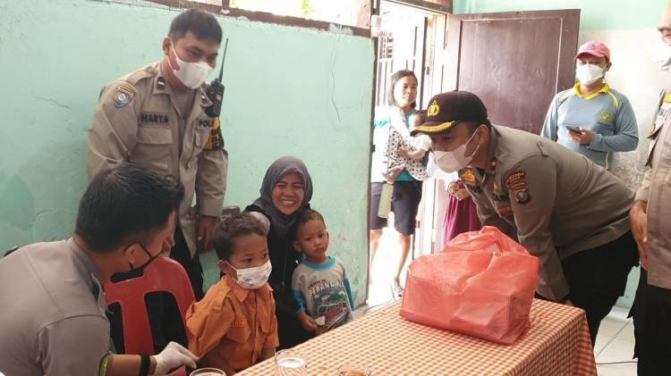 Polsek Percut Seituan Gelar Vaksinasi Anak Usia 6-12 Tahun