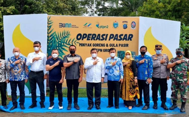 Lagi, Operasi Pasar PTPN II Sediakan Gula Pasir dan Migor 7.000 Liter di Beringin