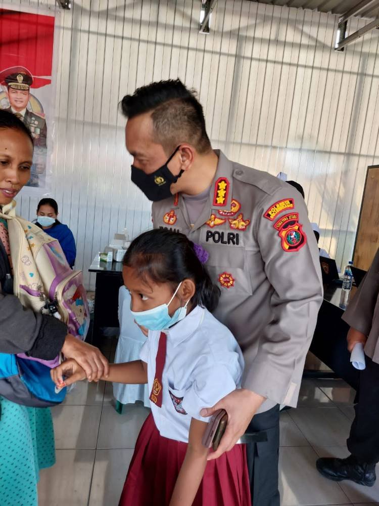 Kapolresta Deliserdang Tinjau Gerai Vaksin di Polsek Tanjungmorawa