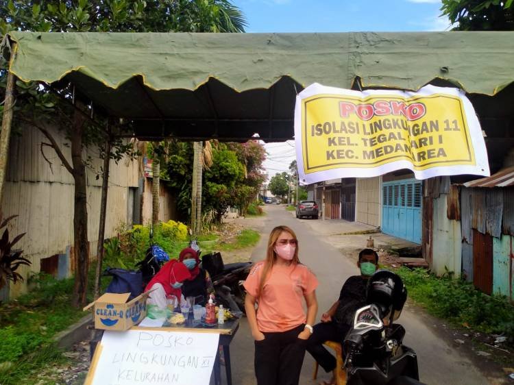 Sejumlah Warga Terpapar Covid-19, Dua Gang di Kecamatan Medan Area Ditutup