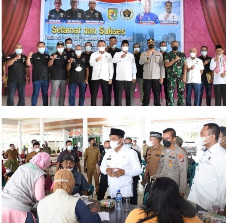 Dipenuhi Papan Bunga Ucapan Selamat, Farianda Sebut Pelantikan PWI Sergai Luar Biasa