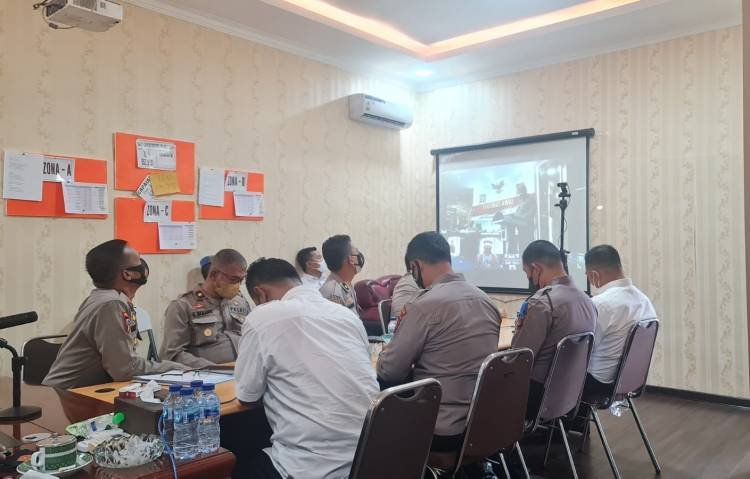 Polres Simalungun Ikuti Taklimat Awal Audit Kinerja Polda Sumut Secara Virtual