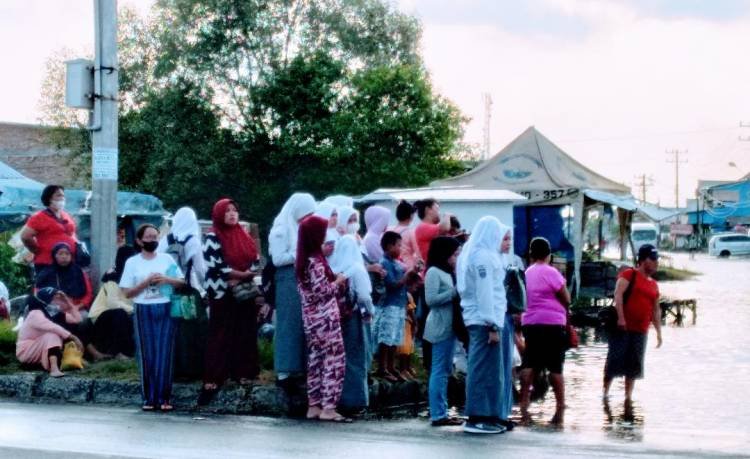 Banjir Rob di Belawan, Puluhan Warga Telantar