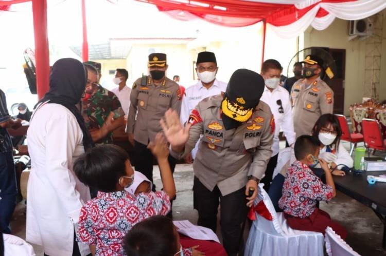 Tinjau Gerai Vaksinasi, Kapolda Sumut Vaksinasi di Sergai Cukup Bagus