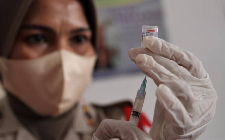 Polres Belawan Gelar Vaksinasi Covid-19 Booster