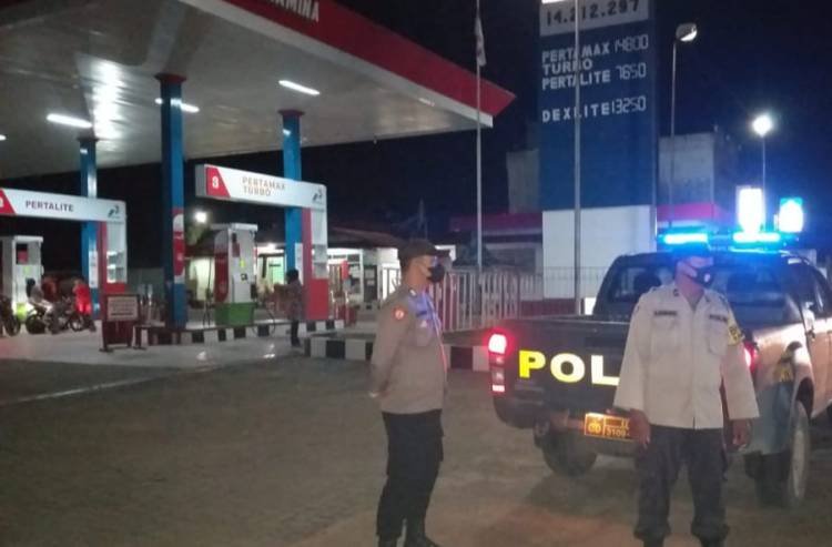 Polsek Bandar Pulau Asahan Patroli Blue Light