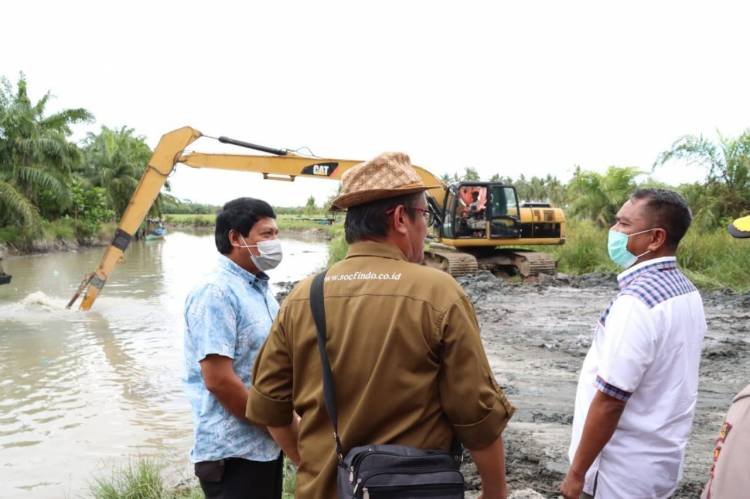 Atasi Banjir, Pemkab Sergai dan Forum TJSLP Bersinergi Normalisasi Sungai Belutu