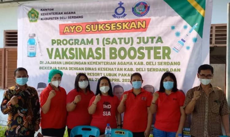 Kemenag Deliserdang Gelar Vaksinasi Booster di HKBP Lubukpakam