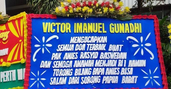 Karangan Bunga Ultah Anies Penuhi Balai Kota DKI, Ada Doa Jadi RI 1