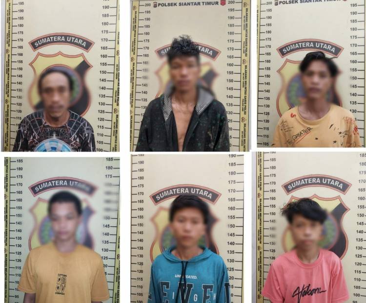 Hendak Jual Barang Curian, 6 Pria  Diamankan Polisi di Gudang Penampung Barang Bekas