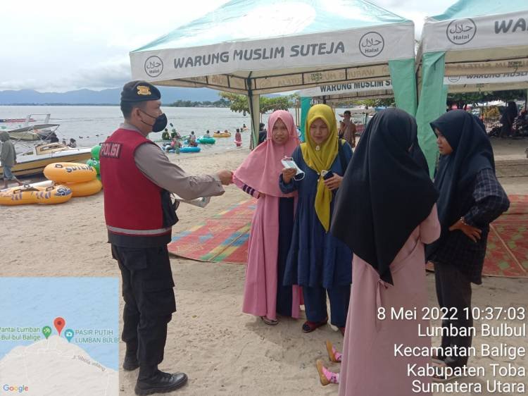 Polres Toba Operasi Yustisi dan Prokes di Lokasi Wisata