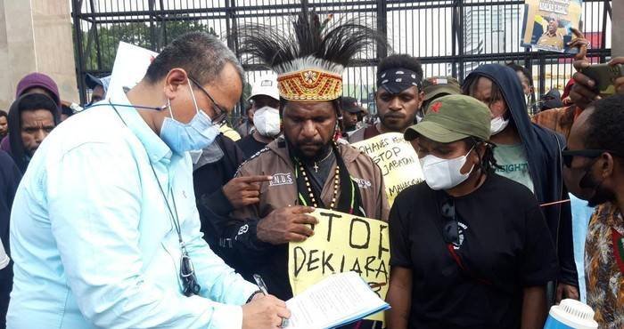 Aliansi Mahasiswa Papua Demo Tolak RUU DOB