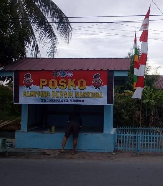 Posko Kampung Bersih Narkoba Didirikan di Desa Jambur Pulau
