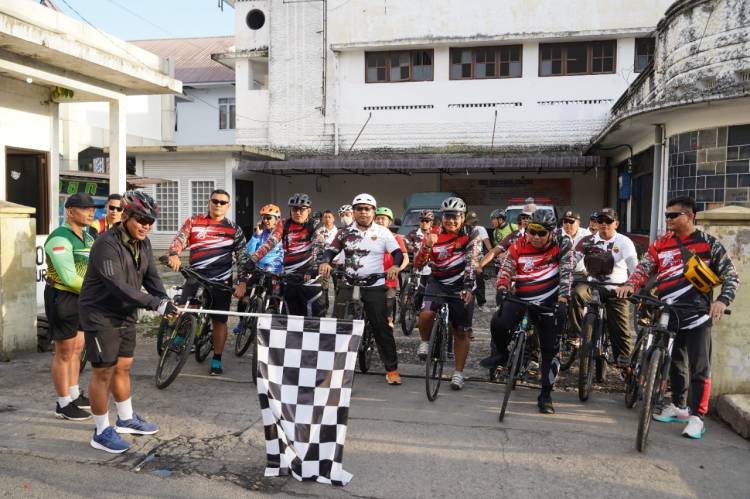 Sambut HUT ke-72 Kodam I/BB, Korem 022/PT Gelar Touring Fun Bike