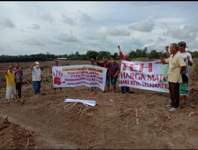 Warga Kecamatan Sidamanik Tolak Kebun Teh Dikonversi ke Sawit