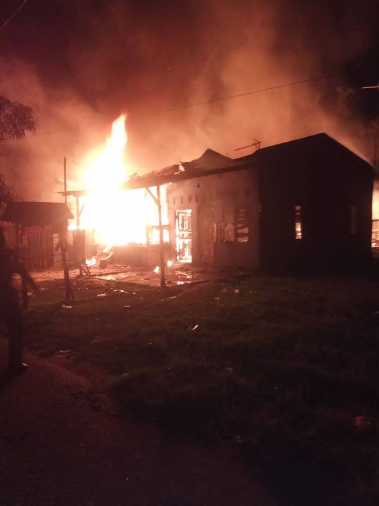 Tiga Unit Rumah Semi Permanen Terbakar di Sei Lepan Langkat