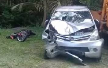 Toyota Avanza Kontra Yamaha Vixion, 1 Tewas 1 Luka Berat