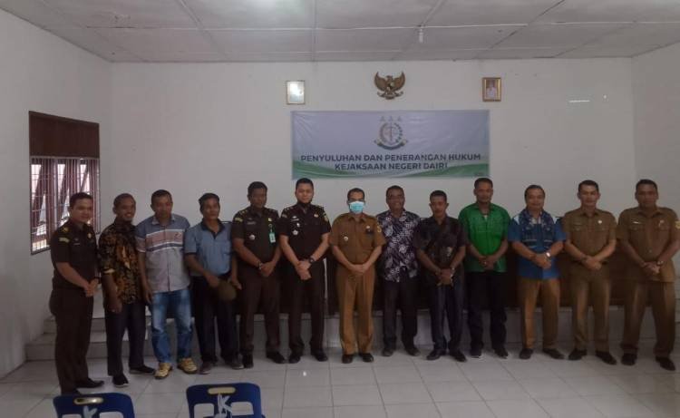 Kejari Dairi Gelar Penyuluhan Hukum kepada 19 Kades di Kecamatan Tanah Pinem
