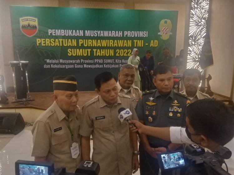Purnawirawan TNI-AD Berharap Pemprov Sumut Ikut Perhatikan Kesejahteraan Prajurit