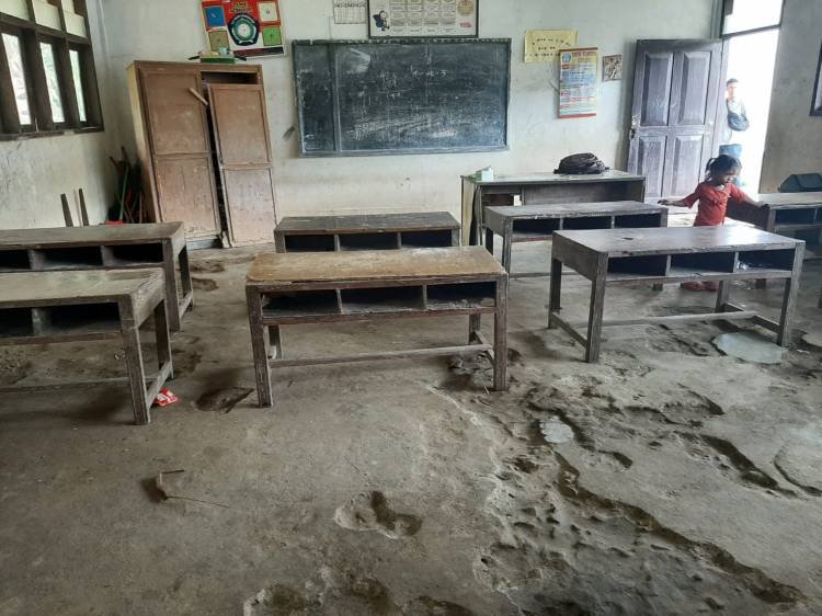 Butuh Perbaikan, Ruang Kelas SDN 030367 Simungun Dairi Memprihatinkan