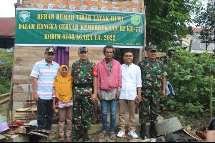 Dandim 0108/Agara Tinjau Rumah Tidak Layak Huni