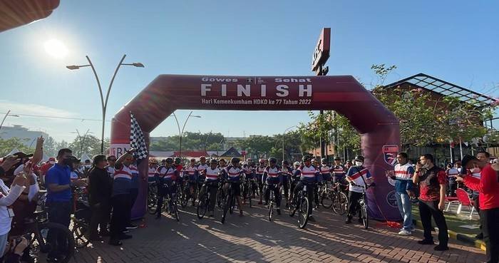 Kemenkumham Gelar “Gowes Sehat, Kumhan Pasti Kuat”