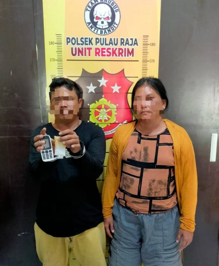 Bawa Sabu, Sepasang Kekasih Diamankan Polsek Pulau Raja