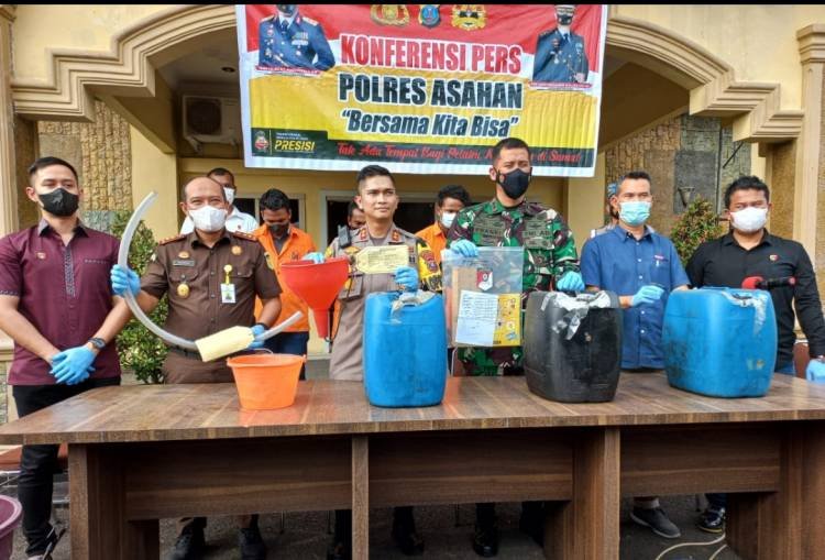 Polres Asahan Amankan 2 Ton Lebih BBM Bersubsidi Hasil Penimbunan