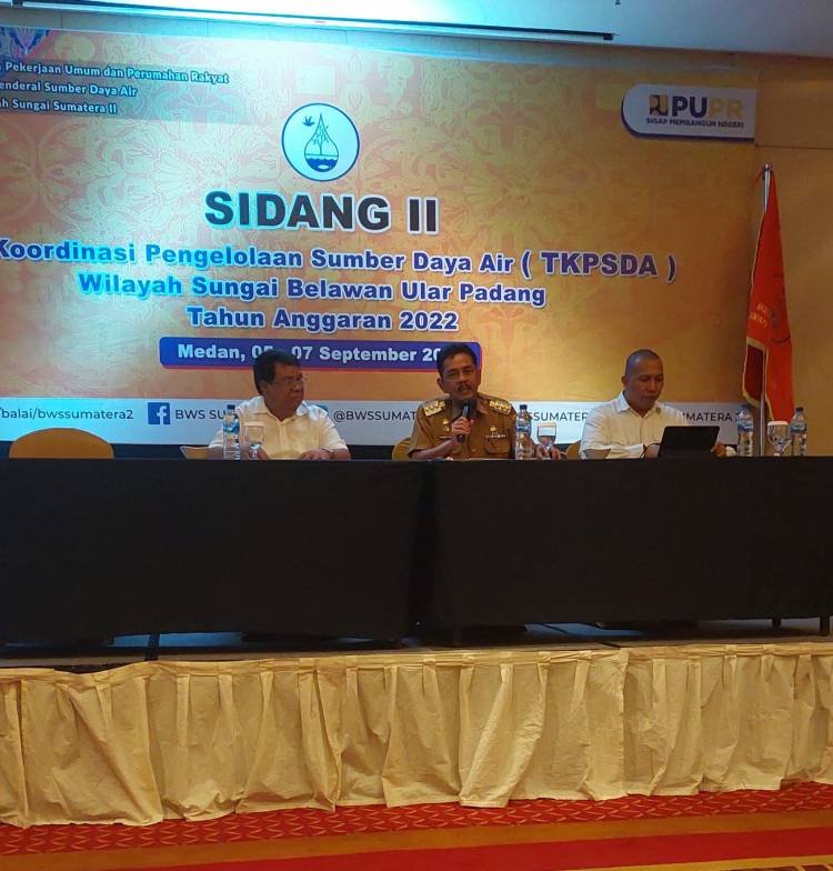 PJ Wali Kota Tebingtinggi Sampaikan Isu Strategis Penanganan Banjir pada Sidang II TKPSDA di Medan