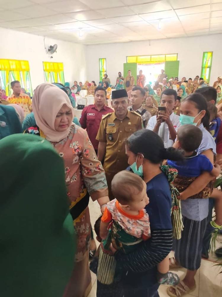 Ketua TP PKK Sumut Tinjau Stunting di Labura