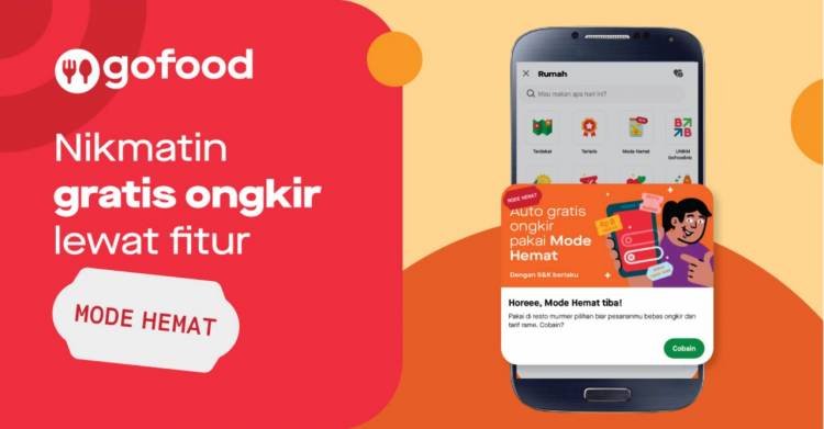 GoFood Luncurkan Fitur Mode Hemat Gratis Ongkos Kirim