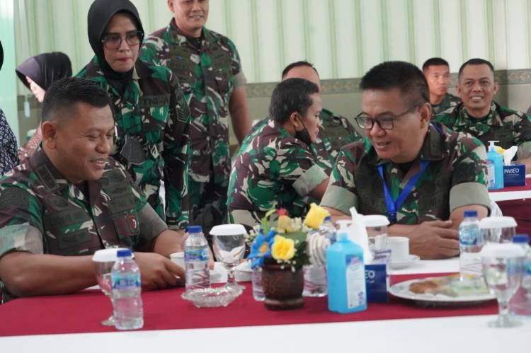 Danrem 022/PT Sambut Kedatangan Tim Wasrik Current Audit Itjenad TA 2022