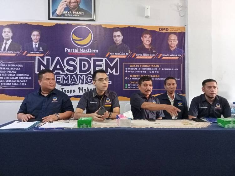 13 Bacaleg Telah Daftar di DPD Nasdem Medan