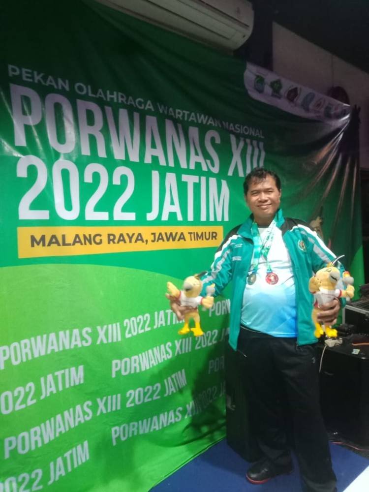 Perak dan Perunggu Condrad Naibaho Antar Biliar Sumut Catat Sejarah di Porwanas XIII 2022 Malang